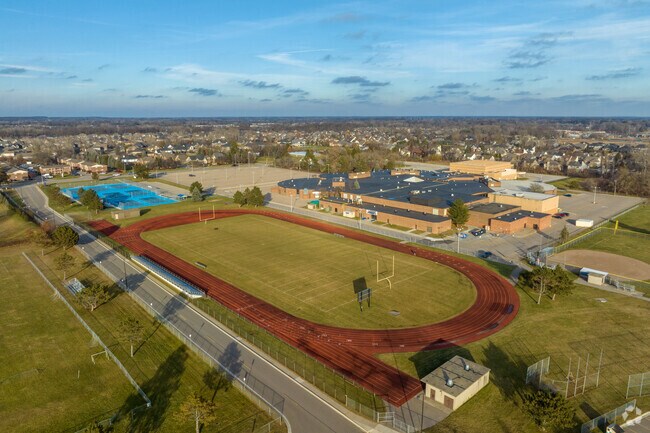 Track and field and football at Eisenhower High School.