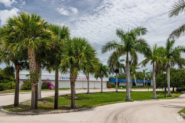 BridgePrep Academy of Collier in Naples is adorned with palm trees on its property.