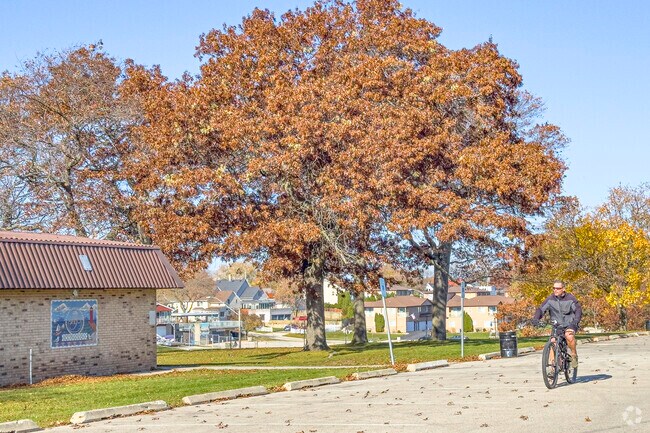 Take a brisk morning bike ride in Lincoln Park Kenosha.