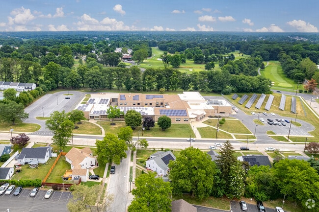 Aerial view of George B. Fine Elementary School in Pennsauken Township.