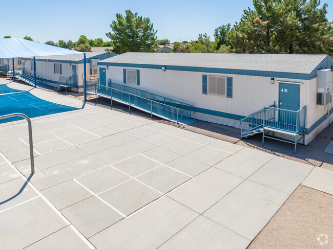 Augusta Ranch Elementary School has portable classroom buildings to accommodate their students.