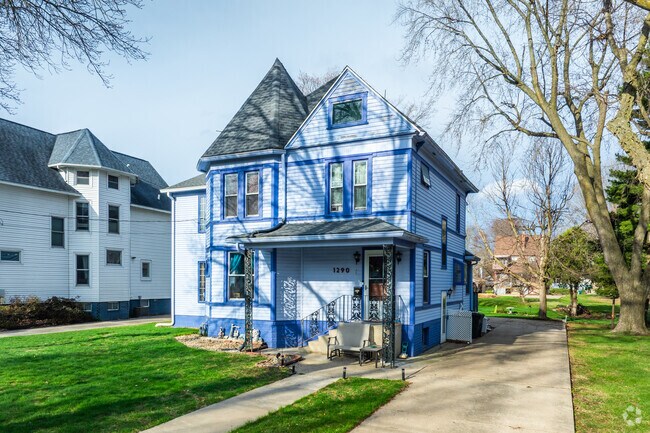 This blue Victorian home in Galesburg is an eye catcher.