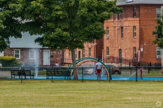 Julio Lozada Park has a splash pad to allow some of the younger residents to cool off.