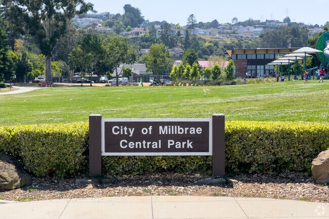 The City of Millbrae has its own Central Park, with a huge playground and grass field.