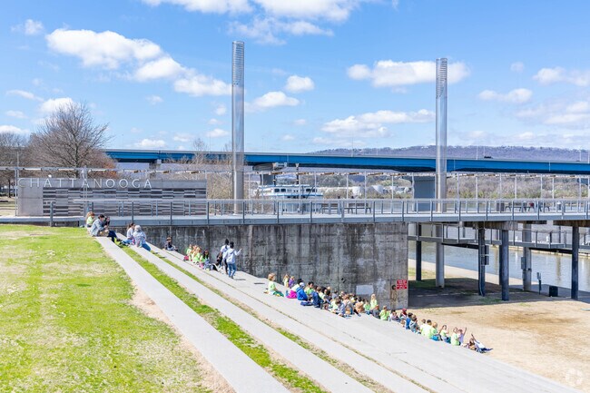 Westside's riverfront is a popular destination for visitors and locals alike.