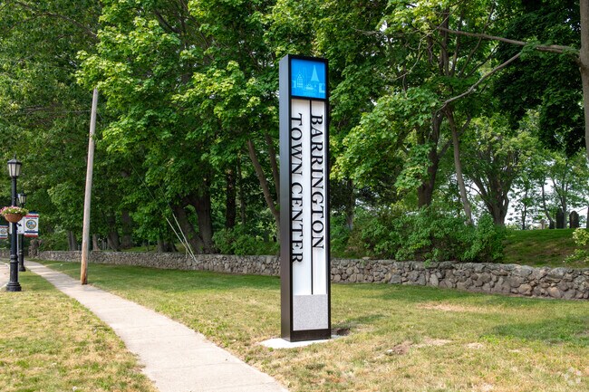 Barrington Town Center was designated by wayfinding signs like this by Princes Hill Cemetery.