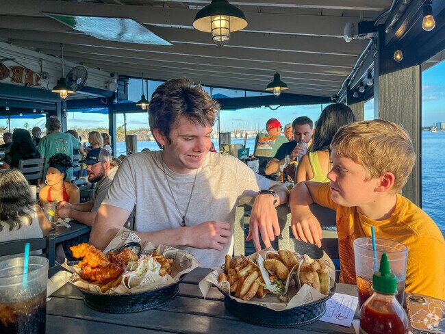 San Carlos Bay's Dixie Fish Company is great with friends on a sunny afternoon.
