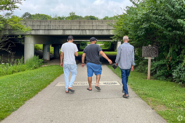 Take a stroll on one of the many pathways found in Linworth Village.