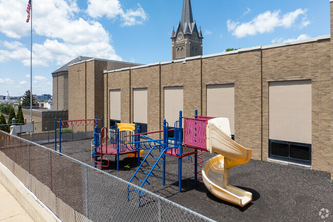 St. Mary Cathedral Elementary has a small playground for the kids to utilize in Lafayette.