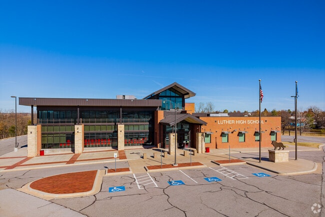 Here is the main building of Luther High School
