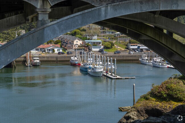 The Fleet of Flowers is hosted in the Depoe Bay Harbor.