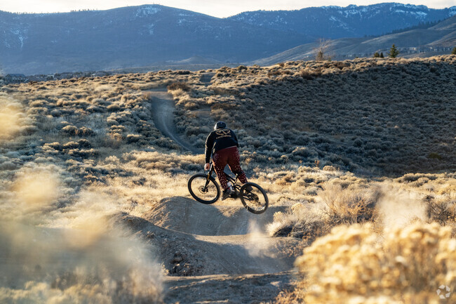 Mountain Bikers will be seen out past sunset riding in Sierra Vista Park in North Gate.