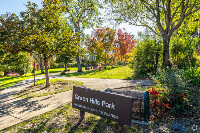Green Hills' own park sits on a large sloping hillside.