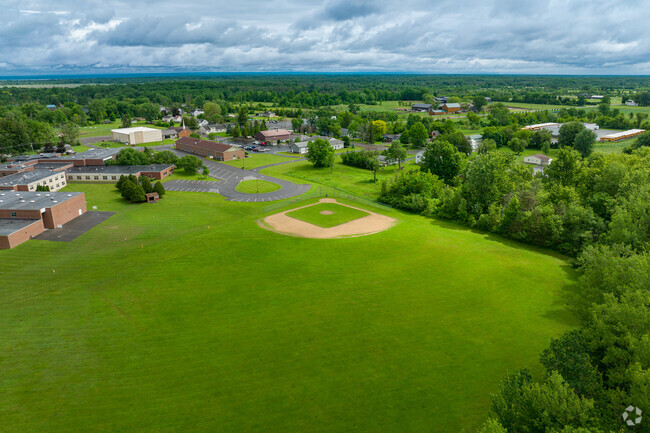 Chittenango Middle School has a large green space for student activities.