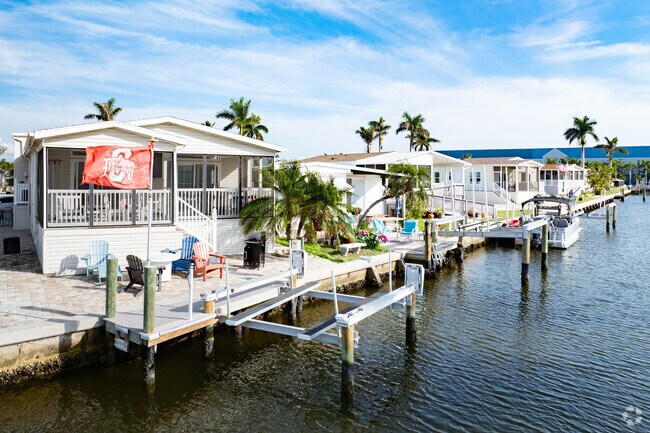 The east side of San Carlos Island is primarily made up of pre-manufactured homes.