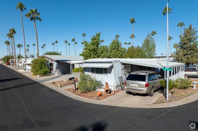 Manufactured homes in North Central Mesa make up a large portion of home styles.