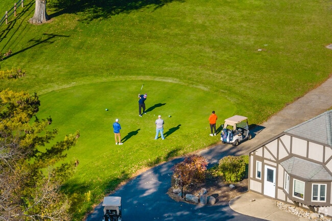 Fox Lake locals enjoy a leisurely lifestyle, playing golf on the weekends with friends.