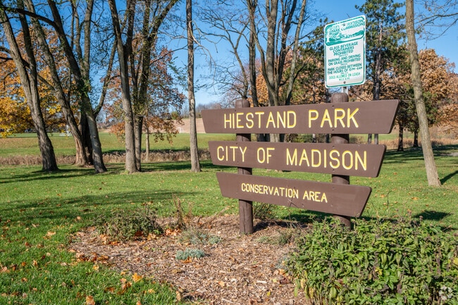 Hiestand Park is a large park with trails, disc golf and more in Rolling Meadows.