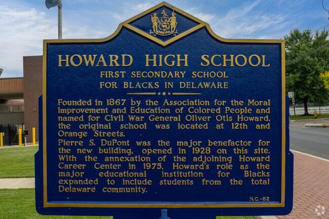 Howard High School was the first high school in Delaware for black students, built in 1867.