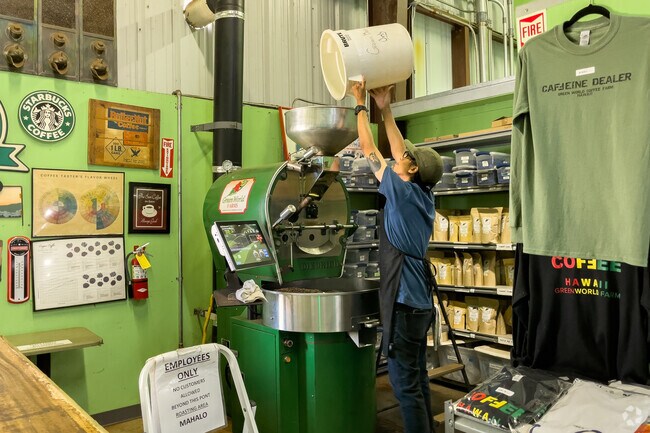Green World Coffee roasting is a resident favorite.