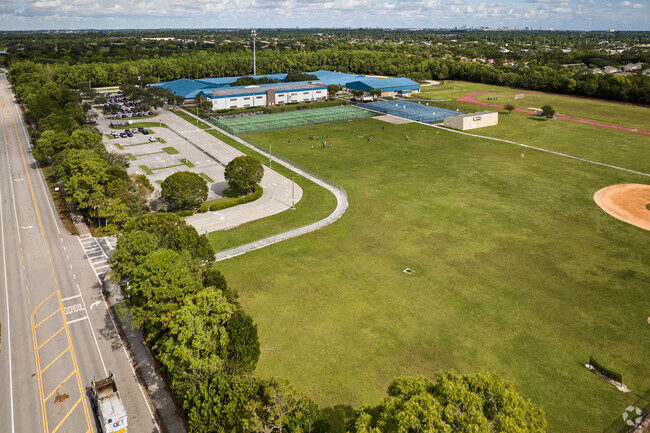 Okeeheelee Middle School has a large sports field for students to utilize.
