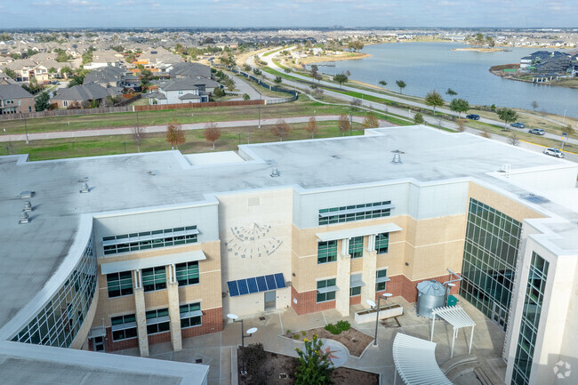The sundial clock graces Anthony Middle School, marking time with elegance.