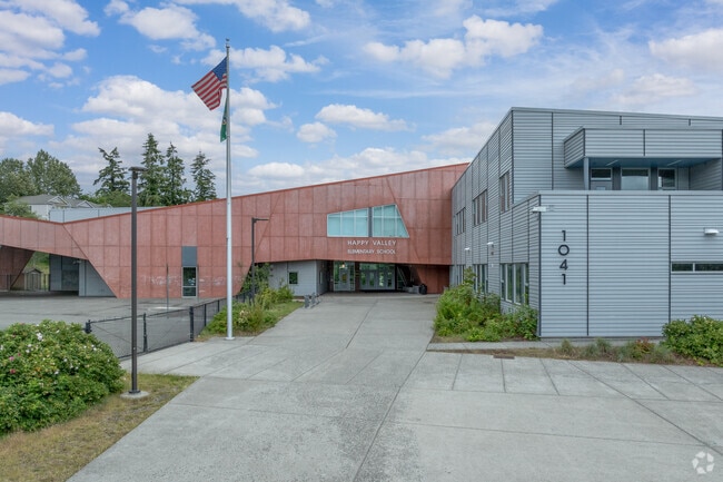Happy Valley Elementary School entrance.