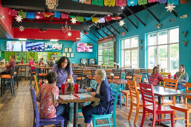 Locals enjoy lunch at Tacos and Tequila restaurant in Dominion Valley.