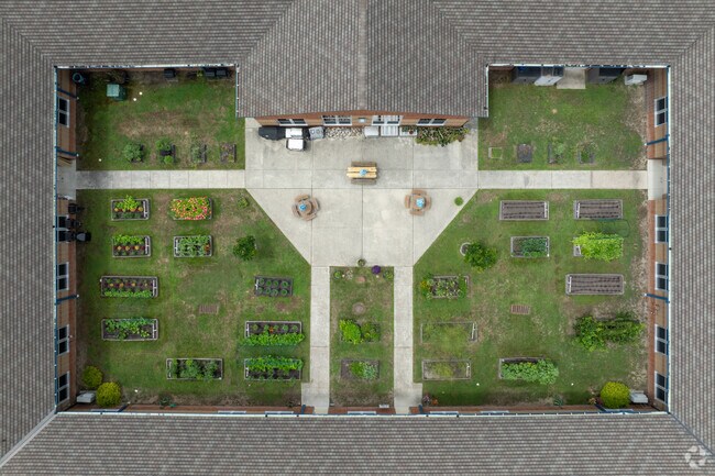 Buena Regional Middle School has a garden in their courtyard.