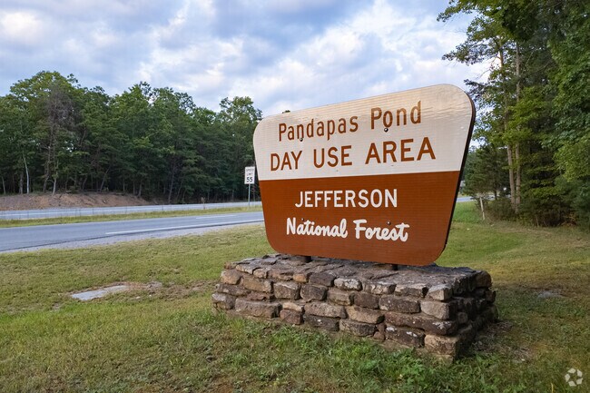 Pandapas Pond is a scenic, serene spot located near Blacksburg, Virginia.