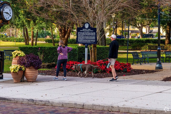 Winter Park residents delight in strolling with their furry friends in downtown.