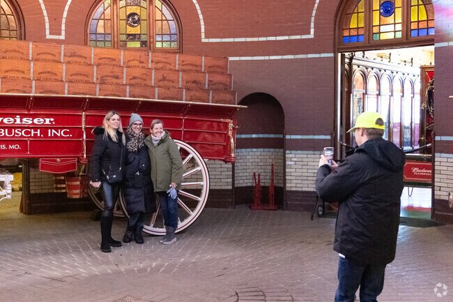 Anheuser-Busch is five minutes from downtown and hosts the Budweiser Clydesdales.