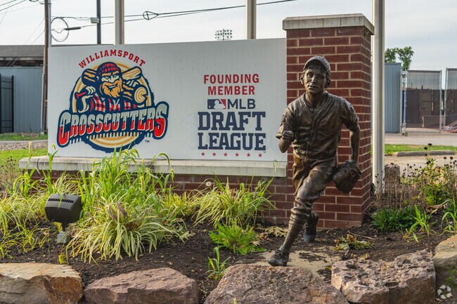 The Williamsport Crosscutters play on the baseball field at Max M. Memorial Park.