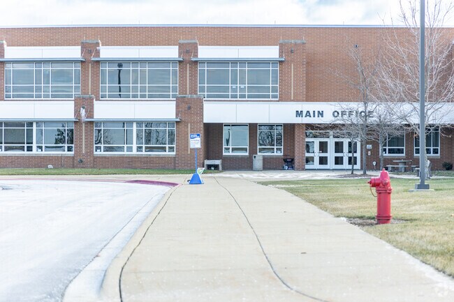 Harter Middle School main entrance is off of Esker drive.