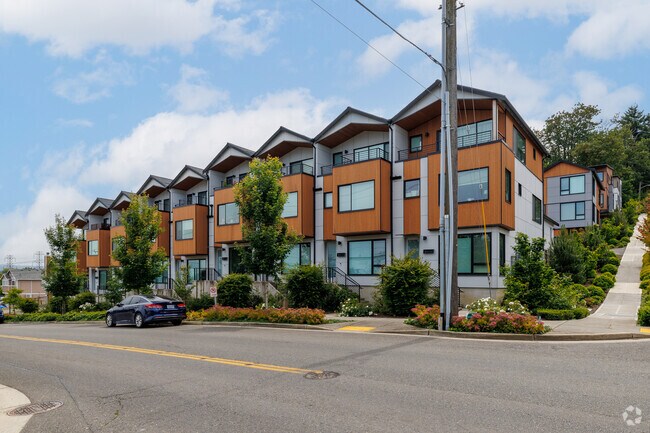 Newly constructed townhouses can be found throughout the South Beacon Hill neighborhood.