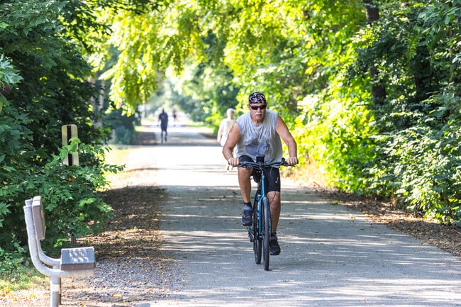 Constitution Trail is a popular place to bike & run in the Bloomington-Normal area.