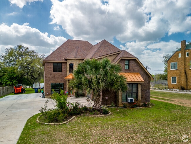 Large single-family homes with an attached garage are found in this neighborhood.