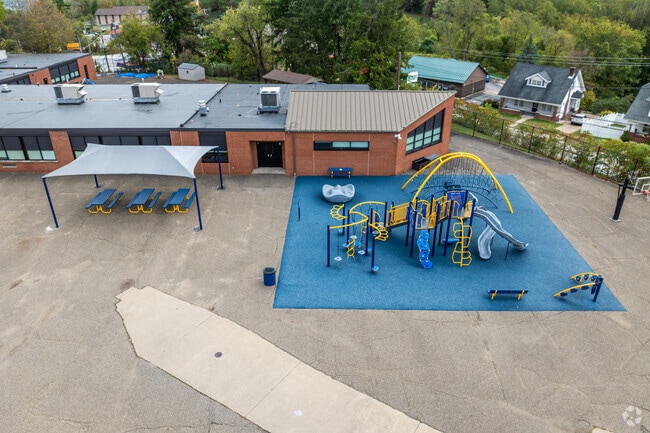 Children at Bethlehem Elementary School look forward to recess on the playground.