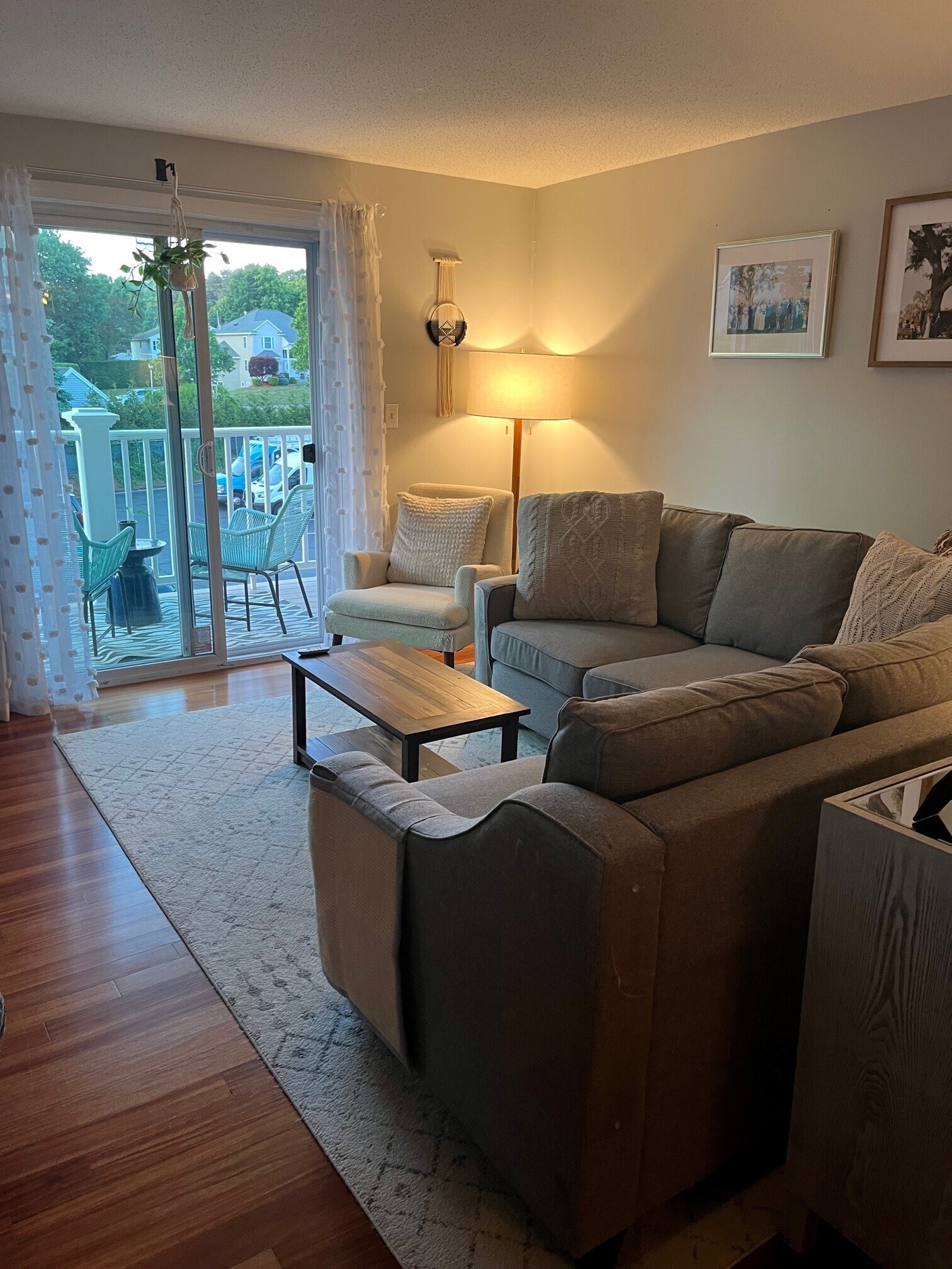 Living room with slider to the balcony