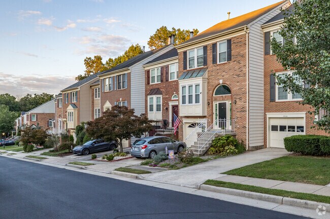 Colonial Revival townhouse are a popular, modest option in Westridge.