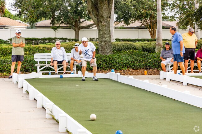Residents enjoy playing Bocce Ball at SeaBreeze Recreation Center in The Villages.