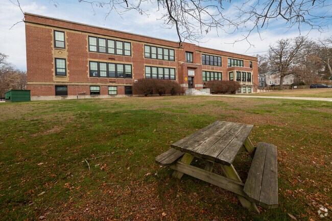 Leblanc Therapeutic Day School provides outdoor picnic tables for its students.