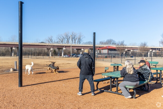 Rose West Dog Park near Cedar Ridge has dedicated spaces for big and small dogs.
