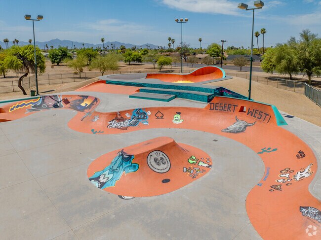 Desert West Skate Park is the prominent location for skaters in Maryvale.