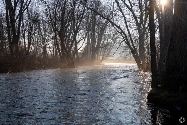 The Merino Park Woonasquatucket River run through northern Hartford.