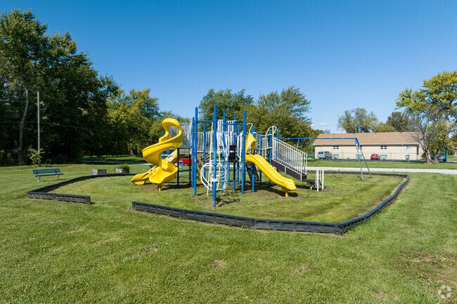 Open green spaces and a playground are right in the heart of Ford Heights, IL.