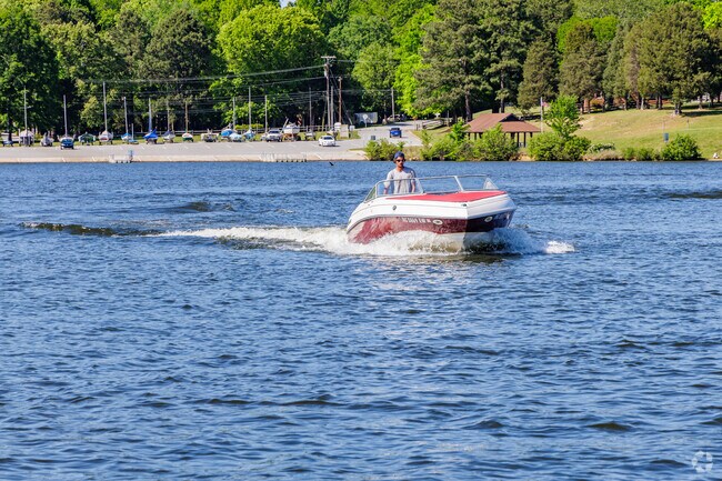 Boating activities thrive at Oak Hollow Lake in Johnson Street Park.