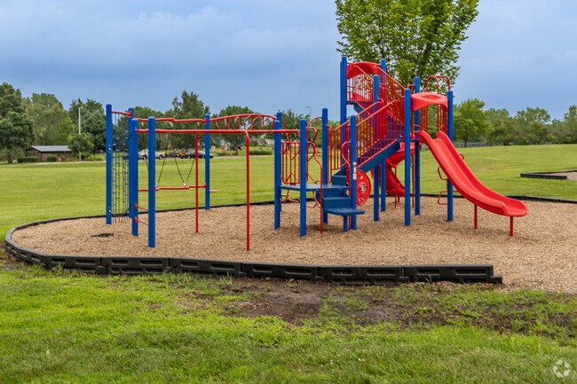 Prairie Park Elementary School has updated playground the lids will enjoy.