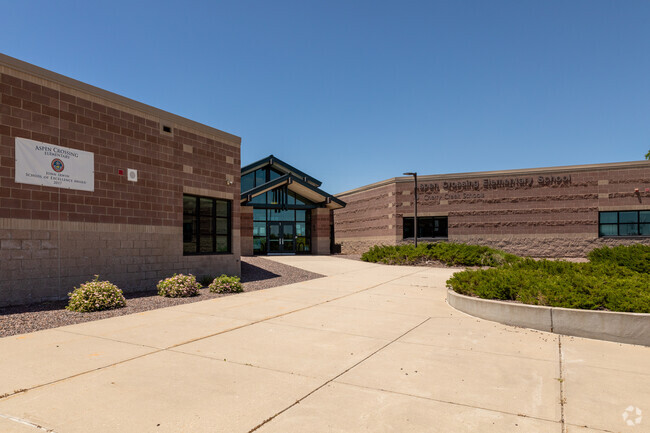 Aspen Crossing Elementary School serves students in grades K-5.