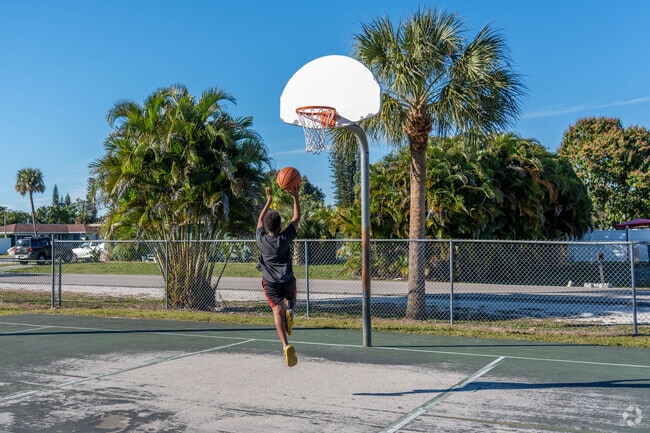 Aaron Lutz Park in Golden Gate has volleyball, tennis, and basketball courts.